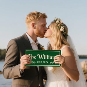 Engraved Wood Wedding Welcome Sign: Rustic Farmhouse Decor