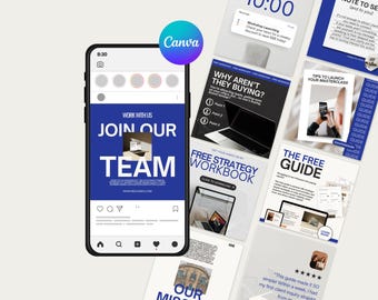 Instagram Post Templates for Coaches: Canva Social Media Graphics (Digital Download)