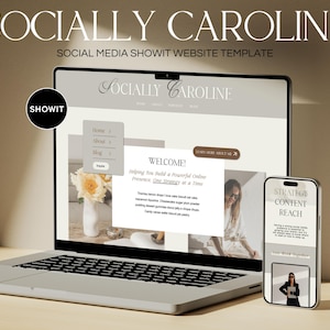 Social Media Coach, Virtual Assistant, Business Coaching, Consulting Website, UGC Website, UGC Portfolio, Showit Website Template