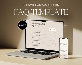 Accordion FAQ Showit Template: Add-On Canvas