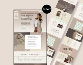 Showit Sales Page Template: Course Creator Landing Page