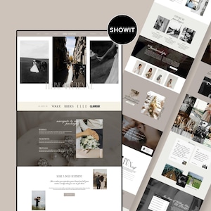 Showit Website Template for Photographers | Modern Luxury Portfolio Design | Premium Wedding Professional Template