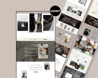 Modern Luxury Showit Website Template: Photographer Portfolio Design