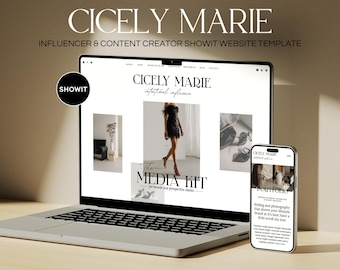 Showit Website Template: Influencer, Blogger & Photographer Portfolio