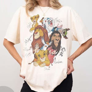 Disney The Lion King-personages handtekeningen shirt, Animal Kingdom Safari-modus Hakuna Matata Quotes-T-shirt, Let's Get Wild, WDW-cadeaus voor familie-uitje