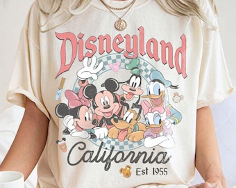 Retro Disneyland 1955 Comfort Colors Shirt, Mickey and Friends Shirt, Magic Kingdom Shirt, Disney Trip 2026 Shirt, Disneyland Birthday Shirt