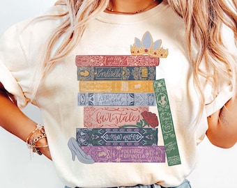 Camiseta de princesa retro con colores reconfortantes, camiseta de maestra bibliotecaria de Disney, camiseta de amante de los libros de Disney, camiseta de gusano de biblioteca, camiseta de gusano de biblioteca de Disney
