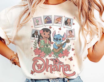 Retro Disney Lilo & Stitch Aloha Hawaii Shirt, Disney Stitch Shirt, Disneyland Shirt, Disney Trip Shirt, Disney Vacation Shirt, Summer Vibes