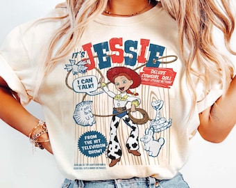 Chemise rétro Disney Pixar Toy Story Jessie Cowgirls Portrait, Magic Kingdom Holiday T-shirt unisexe cadeau d'anniversaire de famille T-shirt adulte enfant tout-petit