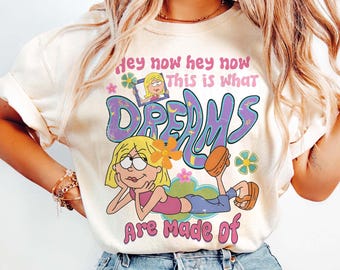 Koszulka Disney Lizzie McGuire Dreams Comfort Colorblast, koszulka Hej, oto z czego zrobione są marzenia, koszulka Disneyland Girl Matching Trip