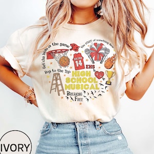 Retro Disney Channel High School Musical Love Heart Shirt, The Musical The Series East High Tee, Troy Bolton Lover, Disney Girl Trip Shirt