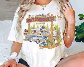 Retro Disney World Fort Wilderness Resort, Vintage Mickey und Friends Fort Wilderness Happy Camper Shirt, 90er Jahre Disney World Magic Kingdom Tee