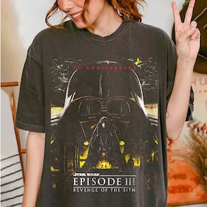 Retro Star Wars 20th Anniversary Comfort Colors Shirt, Revenge of The Sith Graphic Shirt, Darth Vader Shirt, Star Wars Fans Movie Shirt