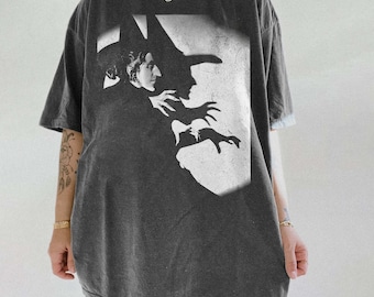 Vintage Funny Wicked Shadow Vintage Halloween Graphic T- Shirt, Oz Wizard Tee, Retro Witch Of West Shirt, Fan Gift, Matching Group Shirt