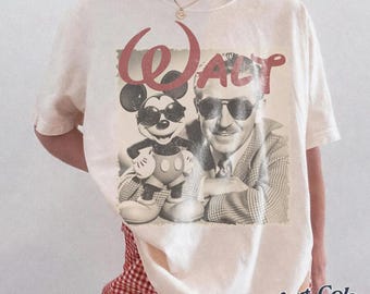 Komfort Farben Vintage Walt Disney Shirt, Disney Herren Shirt, Disneyland Shirt, Magic Kingdom T-Shirt, glücklichster Ort der Welt, Disney-Fan Geschenke