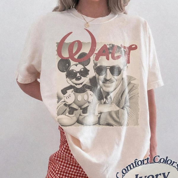 Comfort Colors Vintage Walt Disney Shirt, Disney Mens Shirt, Disneyland Shirt, Magic Kingdom Tee, Happiest Place On Earth, Disney Fan Gifts