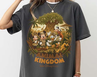 Maglietta retrò Disney Animal Kingdom, maglietta Topolino e i suoi amici, maglietta Disney Safari, maglietta Disney Vacation, magliette Disneyworld Mickey Family Trip
