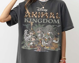 Retro Mickey & Friends Animal Kingdom Comfort Colors Shirt, Wild About Disney Shirt, Let's Get Wild Safari Mode Shirt, Disneyland Trip Shirt