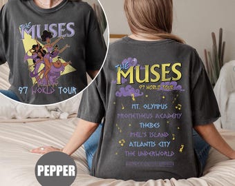 Retro Disney Hercules The Muses 97 World Tour Comfort Color Shirt, Vintage Disney Hercules Diva The Muses Song Concert, Disney Trip Shirt