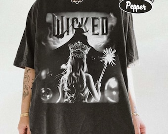 Retro Wicked Together We’re Unlimited Comfort Colors Shirt, Vintage Defy Gravity Broomstick Magic Wand Shirt, Wicked The Musical, Wizard Tee