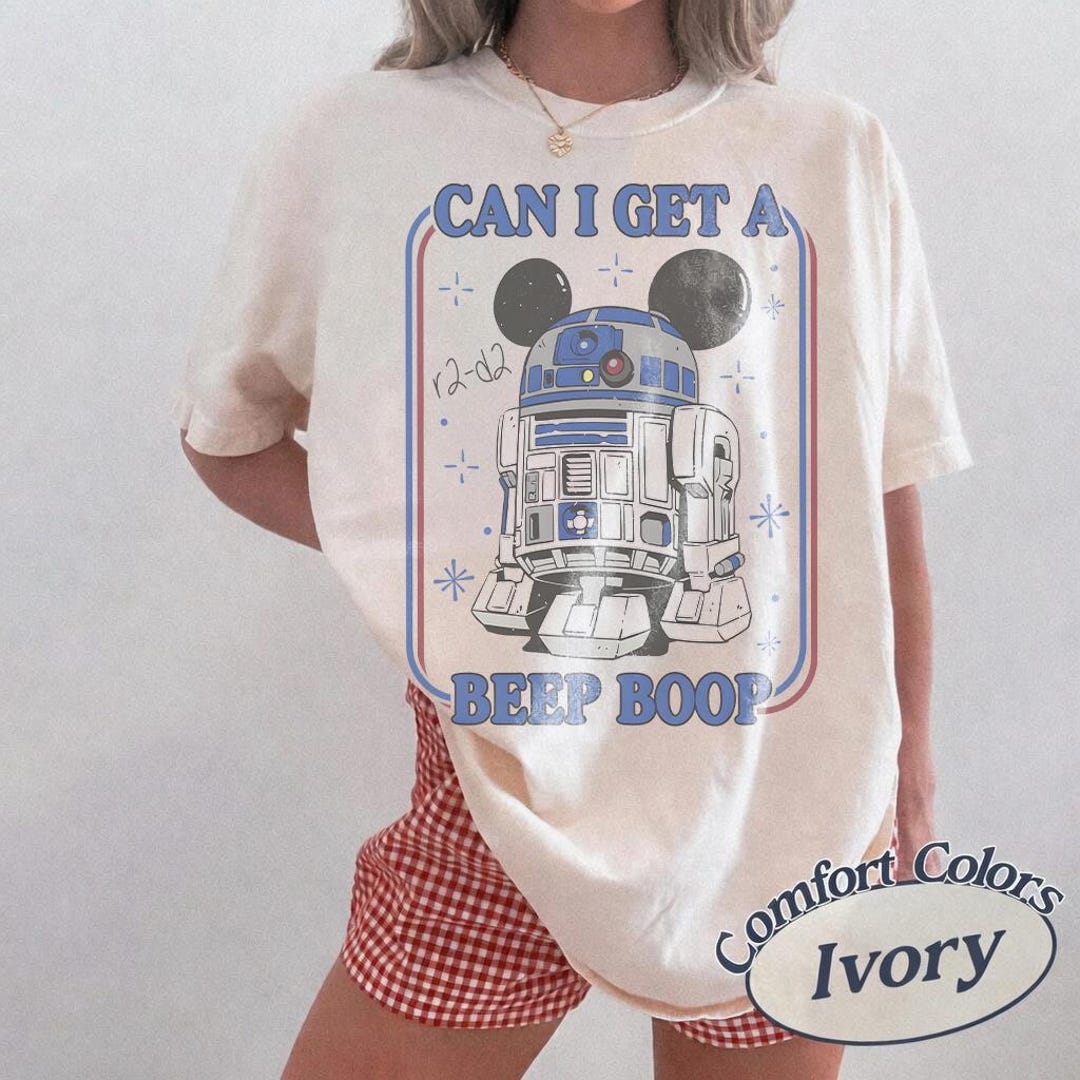Vintage Disney Star Wars R2-D2 Can I Get a Beep Boop Comfort Colors ...