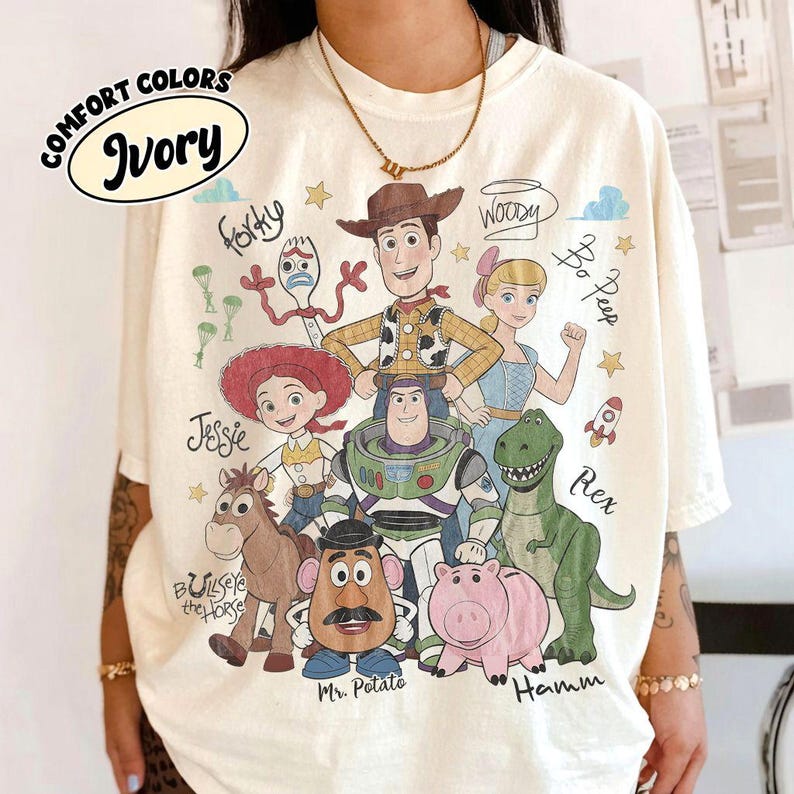Retro Toy Story Signatures Comfort Colors Shirt, Vintage 1928 Youve Got A Friend In Me Tee, Disneyland WDW Family Matching Vacation Gift image 1