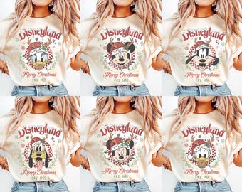 Retro Musse Pigg och vänner jultröja, Disney jultröja, julfamiljetröja, riktigt god julfest, julklapp