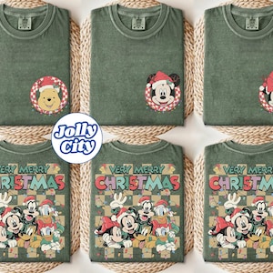 Custom Disney Very Merry Christmas Shirt, Custom Disney Christmas All Characters Shirt, Disney Family Christmas Shirt, Christmas Group Shirt