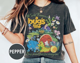 Vintage Disney A Bug'S Life A Bug'S Land Comfort Color Shirt, Heimlich Flik Hopper Princess Atta Bug Shirt, Disneyland Animal Kingdom Shirt