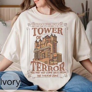 Retro Disney Tower Of Terror Comfort Colors Shirt, Twilight Zone Shirt, Disney Rides Shirt, Hollywood Studios Shirt, Disney Trip 2025 Shirts