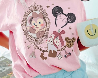 Retro Disney Duffy Comfort Colors Shirt, Disney Mickey Ear Shirt, Cute Teddy Bear Tee, Disney Family Matching Tee, Coquette Disney Girl Trip