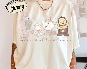 Chip and Mrs Potts Shirt, Disney Princess Belle Fall Shirt, Beauty And The Beast Characters Shirt, Belle Disney World, Tale as Old as Time