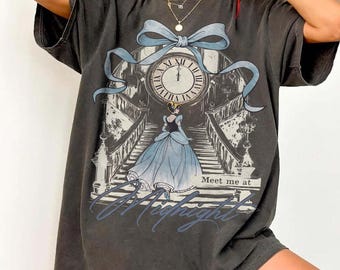 Retro Meet Me At Midnight Cinderella Shirt, Disney Princess Shirt, Cinderella Princess Tee, Disney Girl Trip 2026 Shirt, Magic Kingdom Shirt