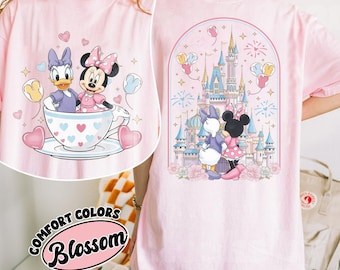 Chemise rétro Disney Minnie et Daisy recto-verso, chemise pour filles Disney, chemises Besties Disney, t-shirt voyage Disney, chemise pour femme Disney, t-shirt Disneyland