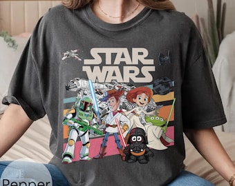 Retro Toy Story Star Wars Shirt, May The 4th Be With You Disney Tee, Funny Pixar Toy Story Mashup Shirt, Star Wars Day, Disney Family Shirts
