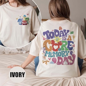Maglietta Retro Today Is A Core Memory Day, Maglietta Vintage Disney Inside Out, Maglietta Disney Magical Vacation, Gioia Tristezza Rabbia Invidia Vergogna Ansia