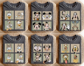 Koszulka Comfort Colors® Safari Mickey And Friends, Koszulka z Myszką Minnie w panterkę, Koszulka Animal Kingdom, Koszulka z Myszką Minnie, Koszulka Disney Safari