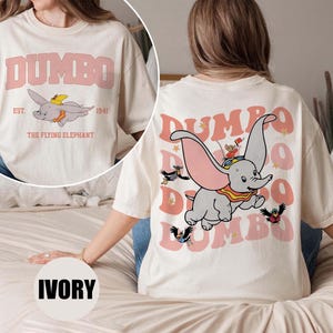 Retro Disney Dumbo The Flying Elephant 2 Side Shirt, Cute Disney Dumbo Shirt, Disneyland Family Vacation 2025 Trip Shirt, Disneyworld Shirts