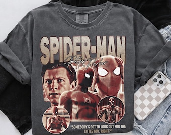 Oversized Spider-Man Shirt Tom Holland Peter Parker Shirt Tom Holland Shirt Spider man Disney World Avengers Web Slingers tee Spiderman gift
