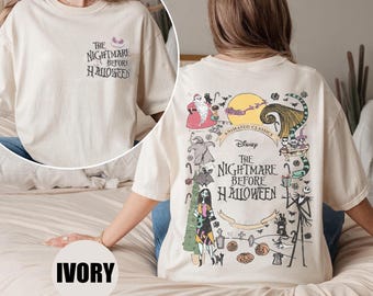 Camiseta retro de Pesadilla antes de Halloween, camiseta de Jack Skellington y Sally, camiseta de Halloween de Disney, camiseta de Halloween de Disneyland, fiesta de Halloween 2025
