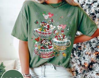 Mickey's Very Merry Christmas Party 2025 Shirt, Disney Family Christmas Sweatshirt, Mickey Mouse Tea Cup Shirt, Xmas Party Sweatshirt