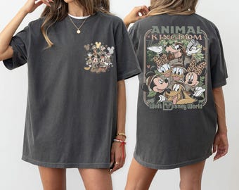 Camiseta Safari de Mickey y sus amigos con colores retro y cómodos, camiseta Safari de Disney, camiseta Safari de Animal Kingdom, camiseta Safari de Mickey de WDW