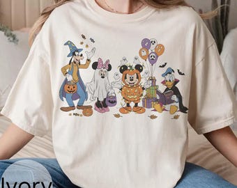 Koszulka Comfort Colors® Disney Halloween, Koszulka Spooky Mouse and Friends, Koszulka Mickey Boo Halloween, Koszulka Disney Spooky, Disney Pumpkin