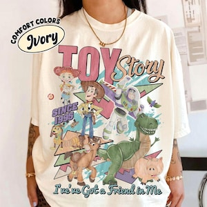 Retro Disney Toy Story 1995 Comfort Colors Shirt, Woody Buzz Lightyear Rex Tee, WDW Disneyland Family Vacation 2026 Trip, Disney Pixar Fest image 1