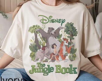 Retro Disney The Jungle Book Comfort Colors Shirt, Mowgli Baloo Shere Khan & Friends Tee, Jungle Adventure Vacation Shirt, Disney Park Shirt