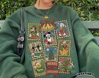 Vintage Merry Christmas Mickey and Friends Shirt, Very Merry Christmas Shirt, Disney Christmas Family Trip Tee, Disney World Christmas Shirt