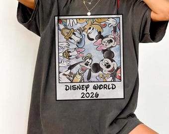 Retro Disneyworld 2026 Comfort Colors Shirt, Mickey And Friends Shirt, Walt Disney Shirt, Disneyworld Shirt, Disney Vacation Matching Shirts