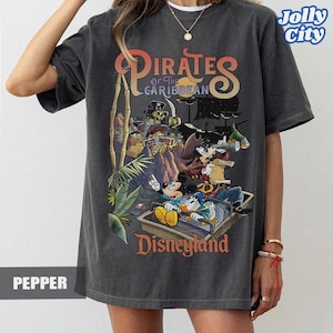 Retro Pirates of the Caribbean Shirt, Mickey Pirates Shirt, Mickey Caribbean Shirt, Disneyworld Trip 2024 Shirt, WDW Shirt, Disneyland Tee