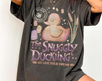 Camiseta retrô The Snuggly Duckling Brewing Comfort Colors, Camiseta do parque temático do filme da princesa, Camiseta "Viva o seu sonho", Camisetas para viagens de férias