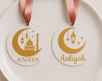 Personalised Ramadan Bauble | Moon Tree & Table Setting Name Tag | Eid Decoration | Islamic Acrylic Ornament | Gift Keepsake